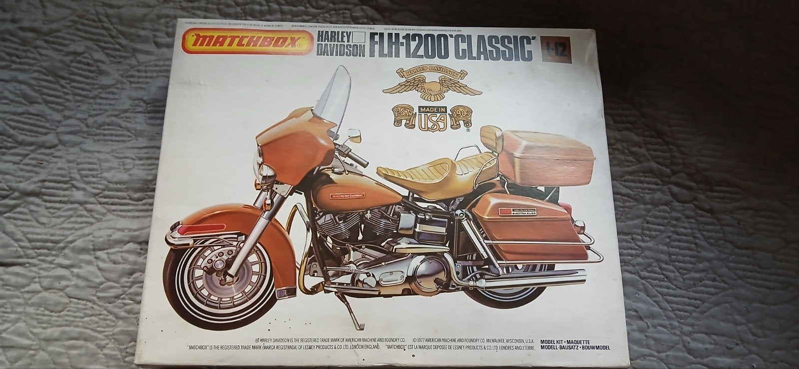 Vintage Matchbox Harley-Davidson FLH 1200 Classic modelbouw, Overige merken, Nieuw, Ophalen of Verzenden, Groter dan 1:32