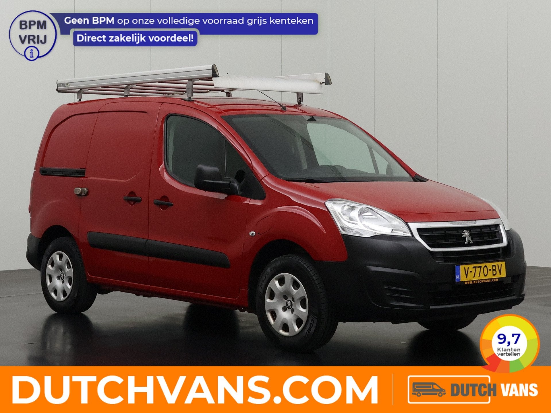 Peugeot Partner Electric Imperiaal | Actieradius NEDC 170Km, Auto's, ABS, Gebruikt, 1505 kg, Origineel Nederlands