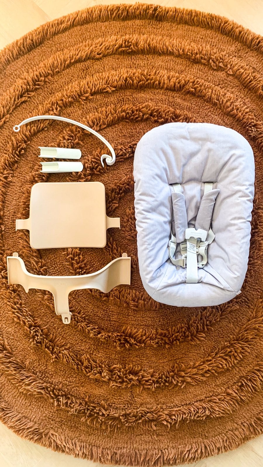 Stokke newbornset en babyset, Ophalen, Zo goed als nieuw, Meegroeistoel, Gordel(s)