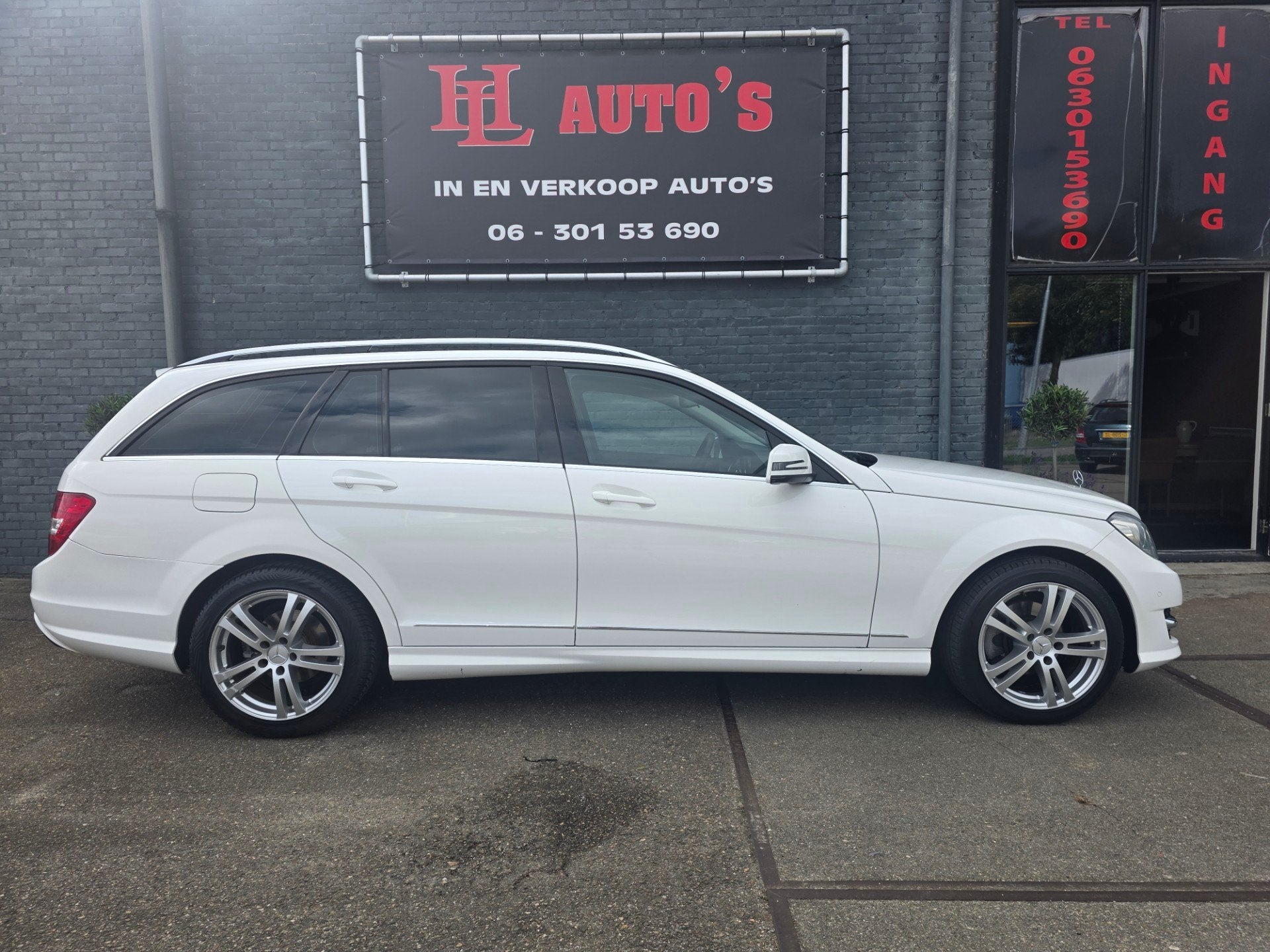 Mercedes-Benz C-klasse Estate 200 CDI Avantgarde, Auto's, Euro 5, Zwart, 4 cilinders, Wit