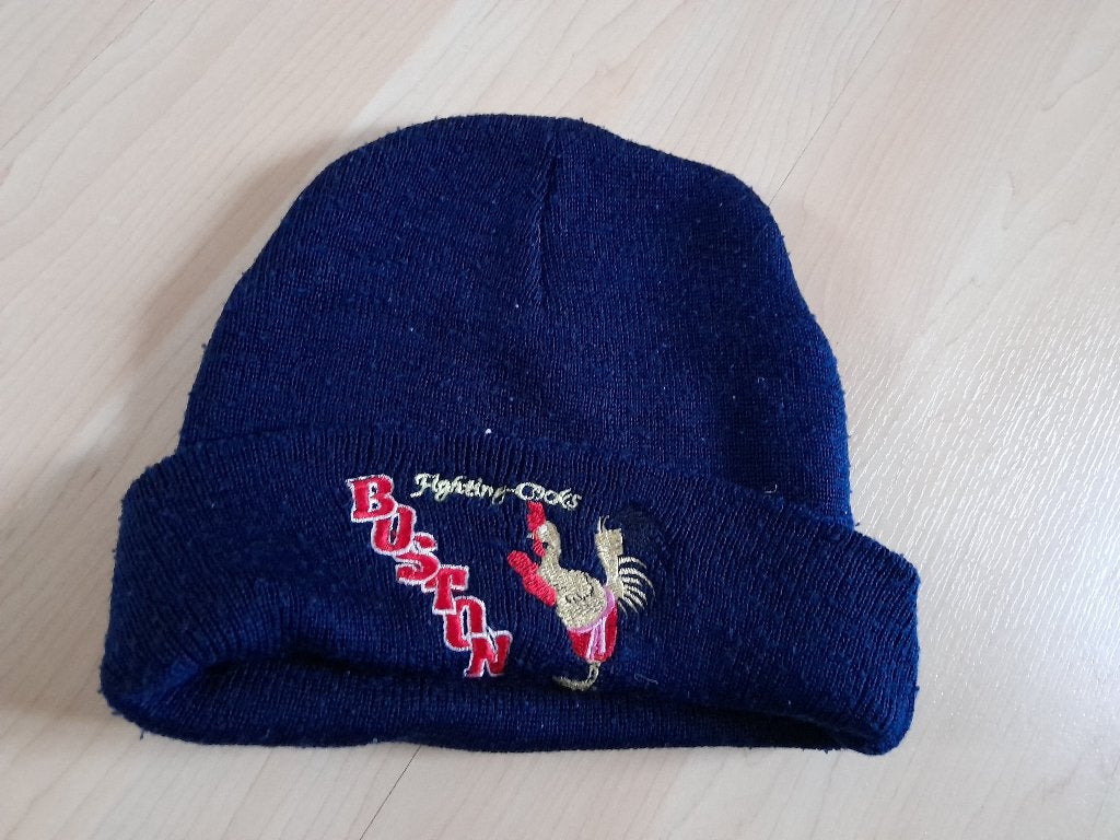 Donkerblauwe MUTS met BOSTON Hoghting Cocks, Ophalen of Verzenden, Zo goed als nieuw
