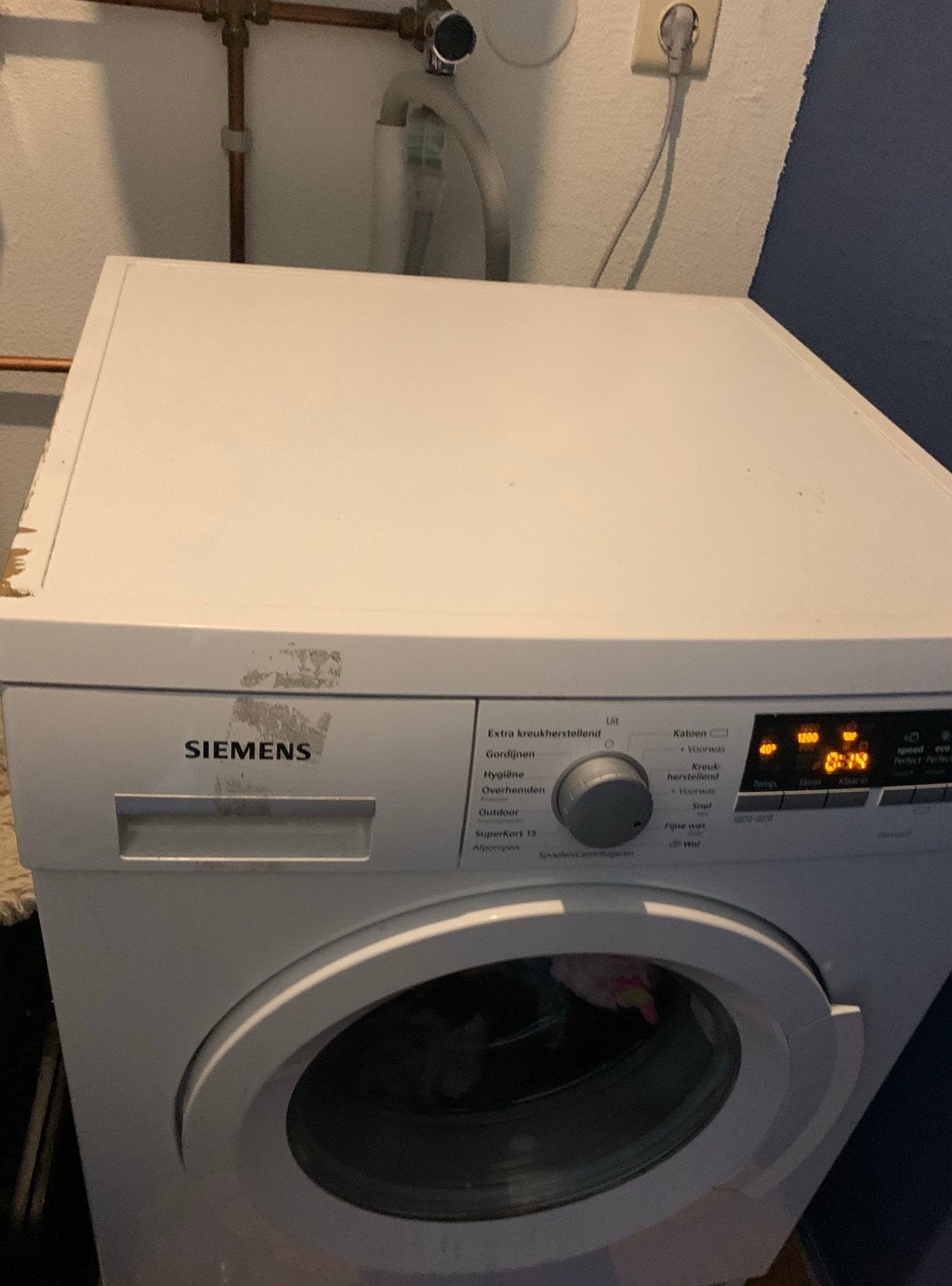 Siemens wasmachine 10kg, Ophalen, Zo goed als nieuw, 1200 tot 1600 toeren, 85 tot 90 cm
