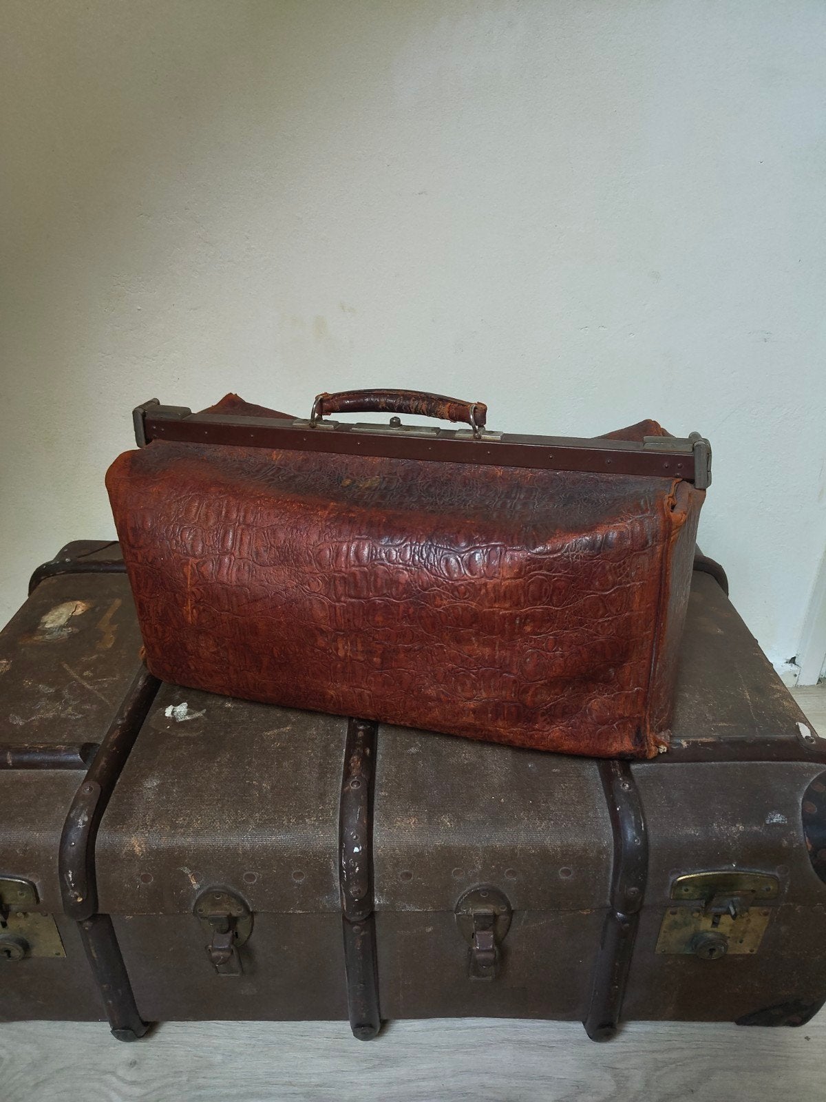 Antieke Dokters Tas - Decoratie of Verzamelobject, Ophalen of Verzenden