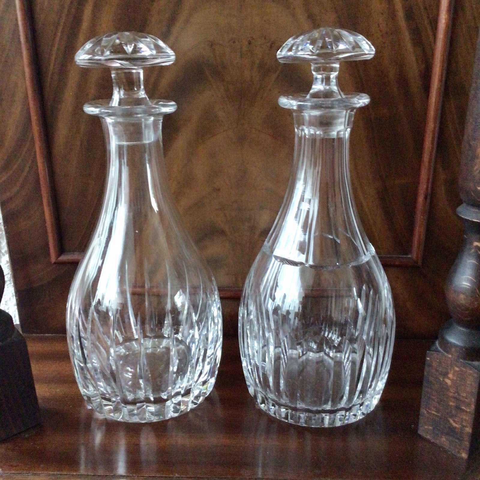 2 leerdam karaffen., Ophalen of Verzenden