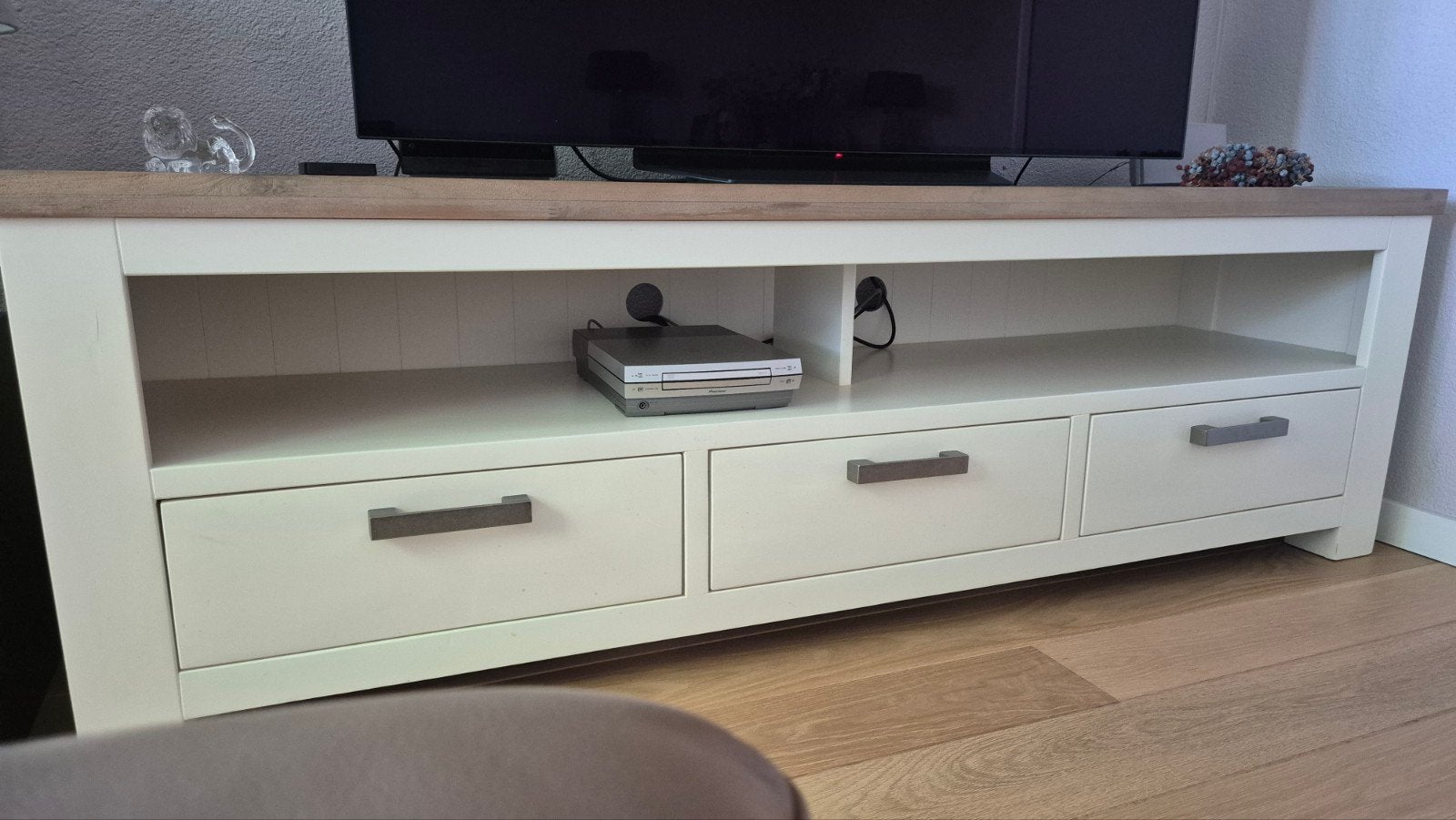 Landelijk TV-meubel met 3 lades en model Lizanno Pronto, Ophalen, Gebruikt, 150 tot 200 cm, Minder dan 100 cm