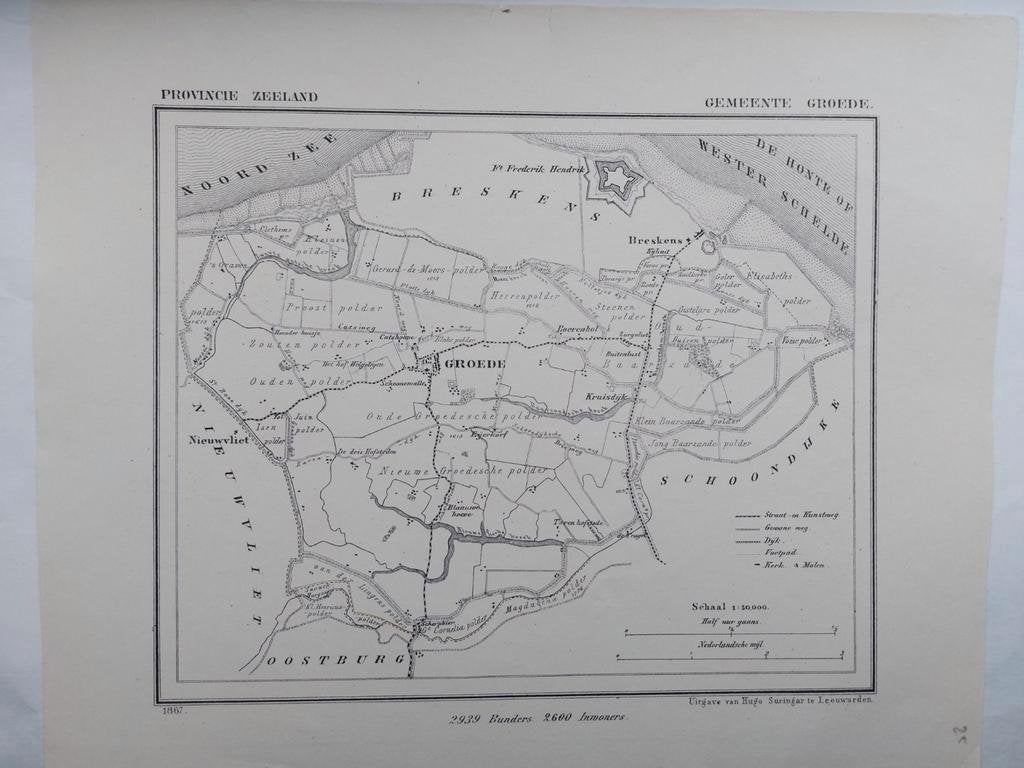 25 / Groede St. Frederik Hendrik Fort Nieuwvliet J. Kuyper, Ophalen of Verzenden