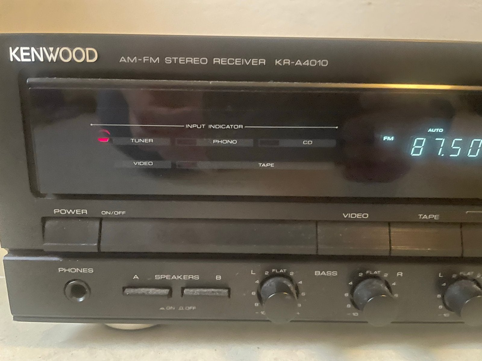 Kenwood KR-A4010 AM-FM Stereo Receiver, Audio, Tv en Foto, Versterkers en Receivers, Gebruikt, 120 watt of meer, Stereo, Ophalen