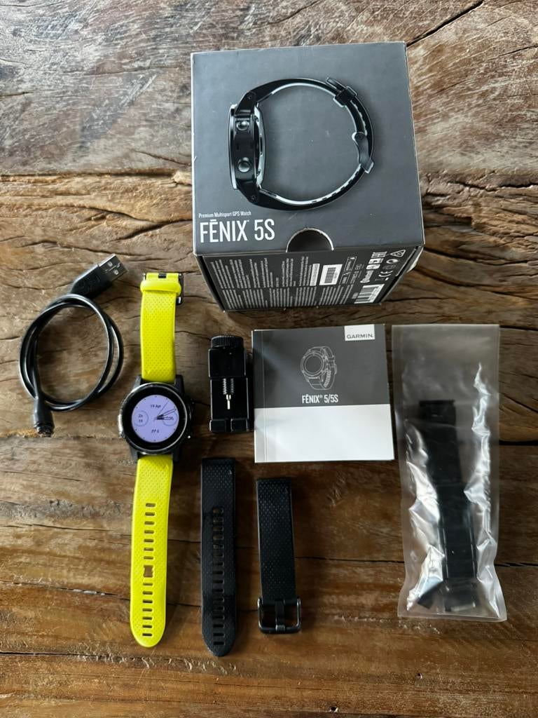 Garmin Fenix 5S Saphire glass, Ophalen of Verzenden, Zo goed als nieuw, Zwart, Android