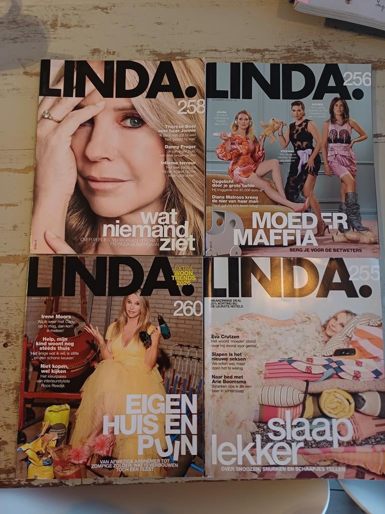 LINDA. Magazine -  (255, 256, 258, 260), Verzenden, Gelezen, Glossy