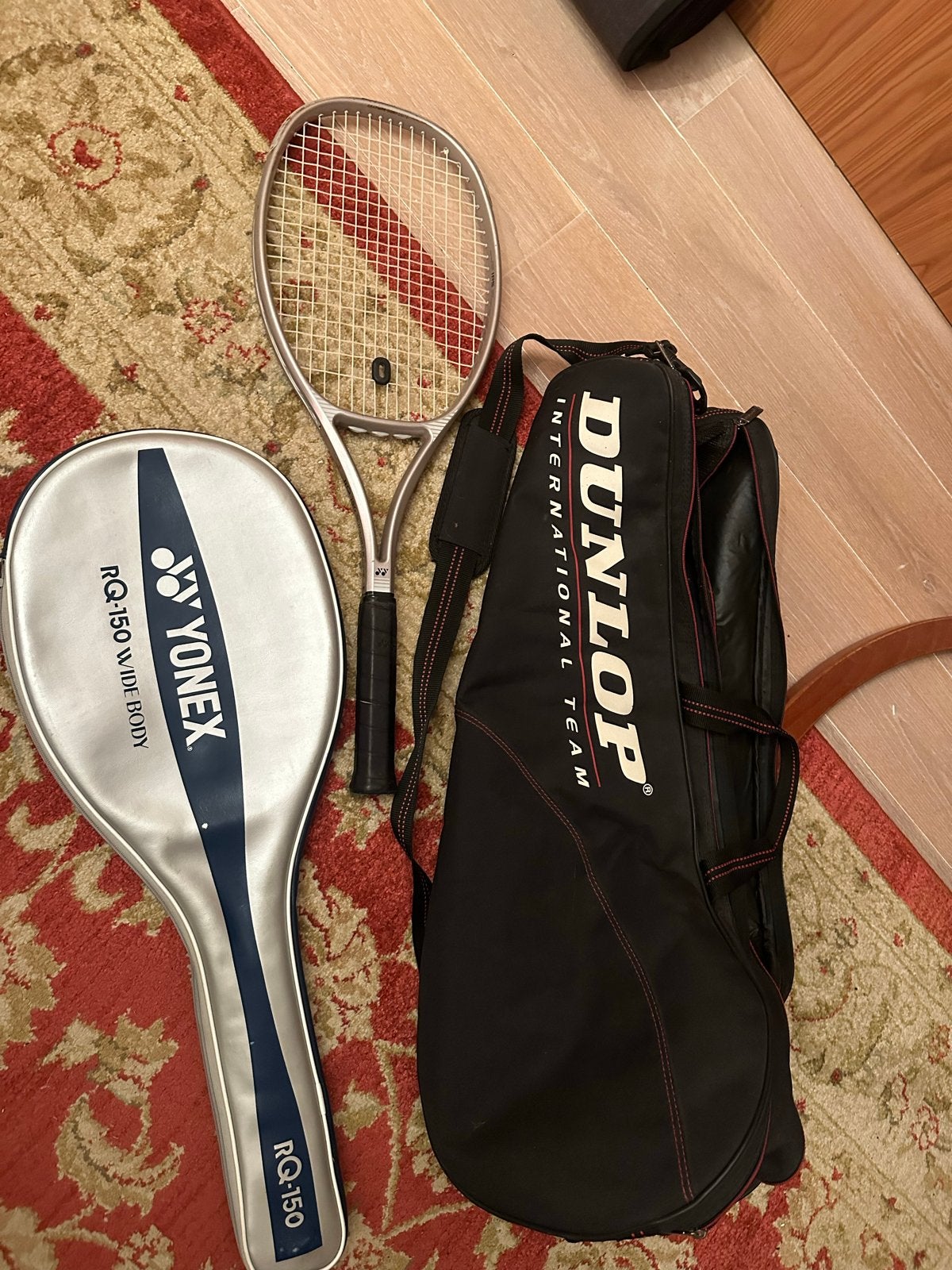 Yonex RQ-150 Wide Body Tennisracket met Dunlop Tas, Ophalen, Gebruikt, Racket, L4