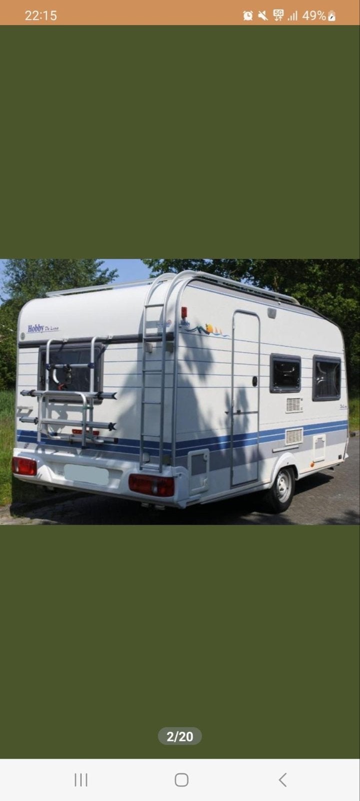 Hobby De Luxe 400 - Zo goed als origineel met tent en luifel, Caravans en Kamperen, Caravans, Hobby, Omvormbare zithoek, Treinzit