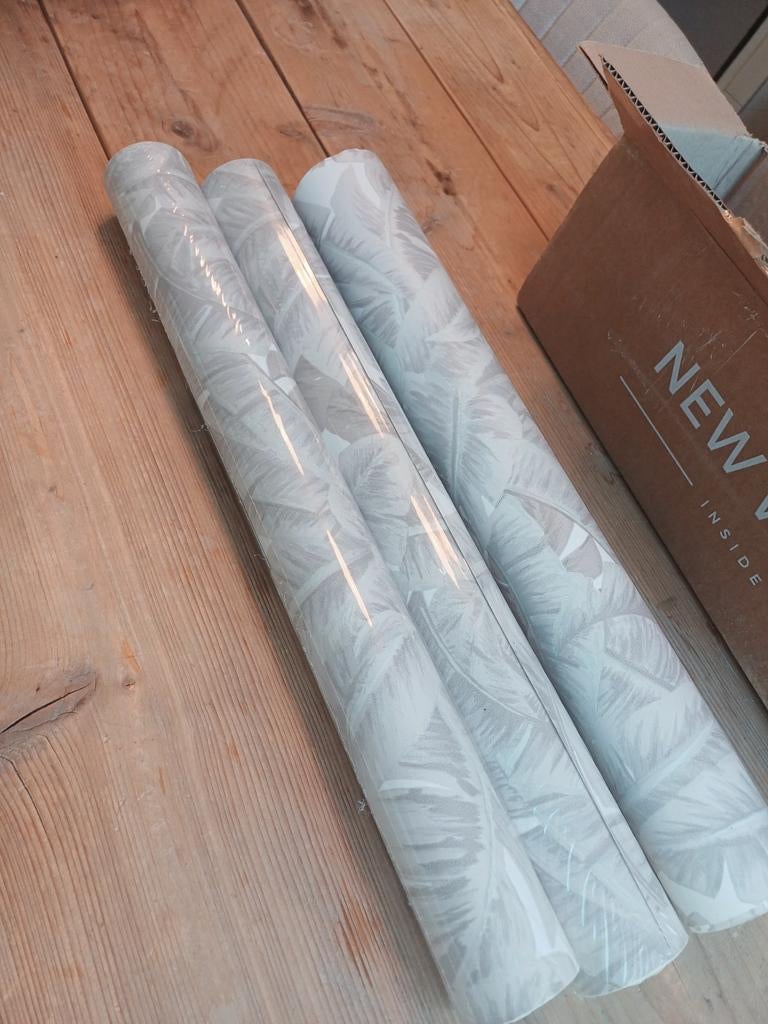 Behang palmbladeren. Nieuw, Ophalen, Minder dan 10 m²