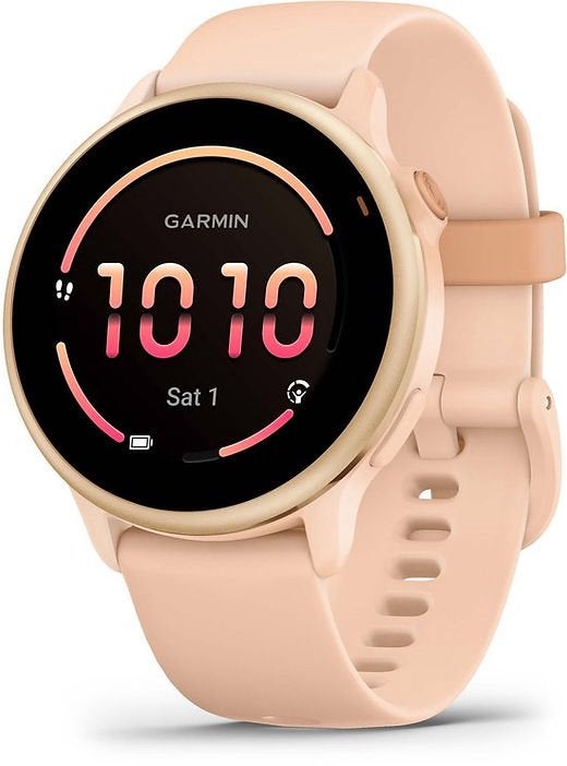 Nieuwe Garmin Vivoactive 42mm Roze, Zwart, Slaap, Garmin, Zo goed als nieuw