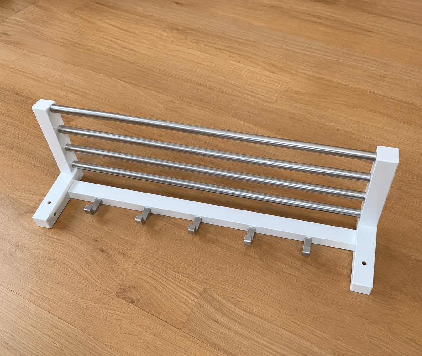 IKEA TJUSIG wandkapstok wit/metaal, Huis en Inrichting, Nieuw, Minder dan 100 cm, Metaal, Ophalen
