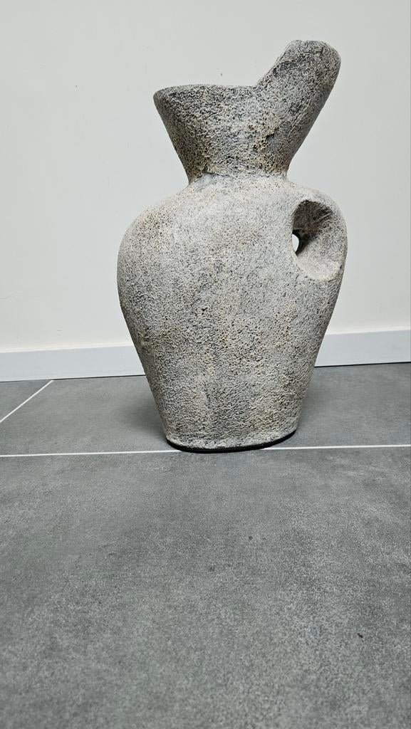 T.k. robust, landelijke vaas, 39.5 cm hoog., Ophalen of Verzenden, Zo goed als nieuw, Overige kleuren, Glas