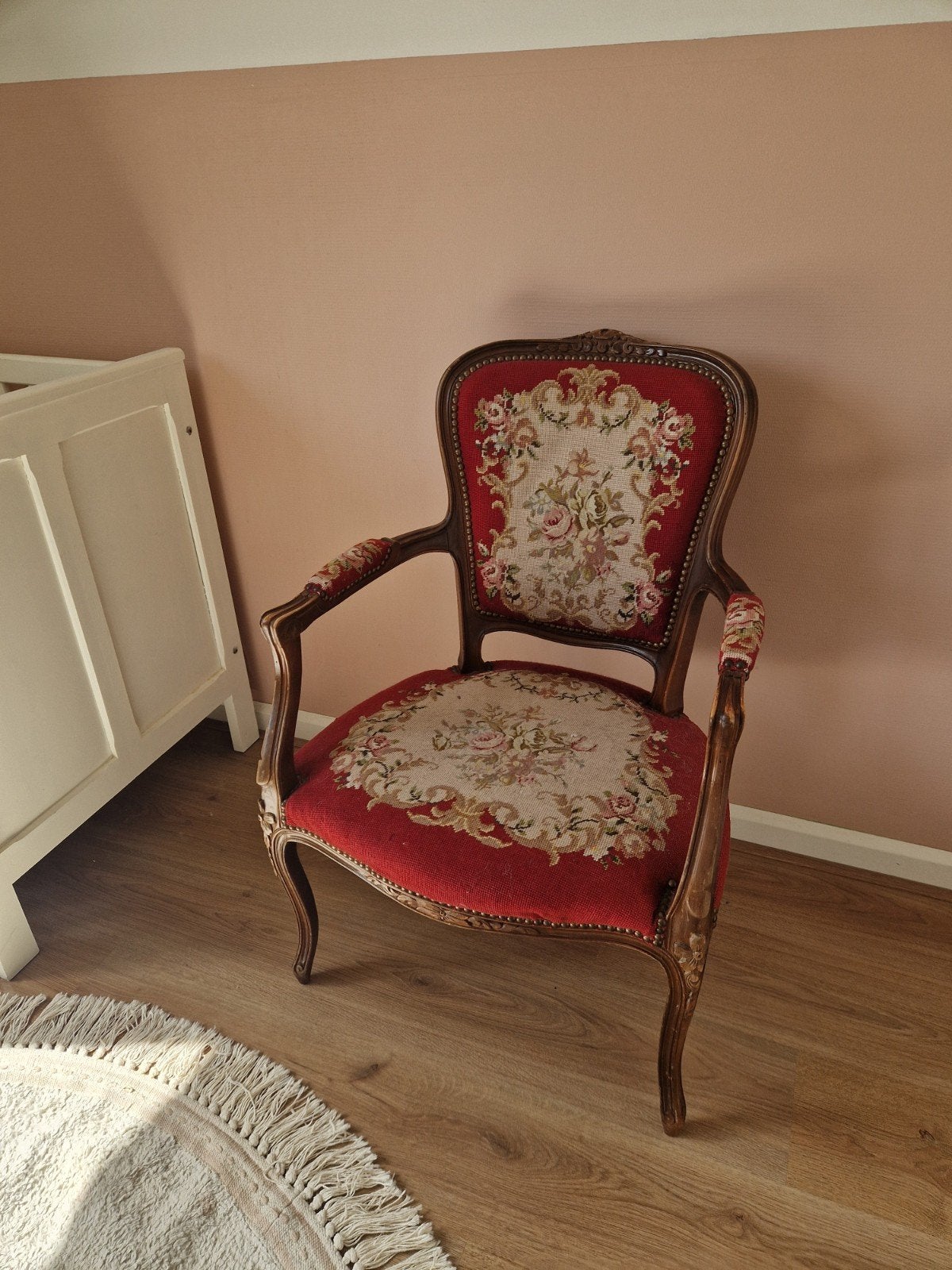 Franse Louis XV Fauteuil barok, Antiek en Kunst, Antiek | Meubels | Stoelen en Banken, Ophalen