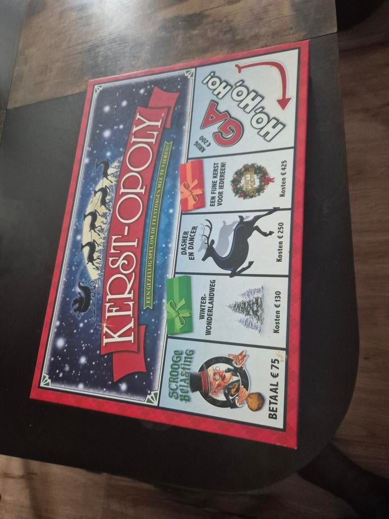 Kerst-Opoly bordspel, Vijf spelers of meer, Ophalen of Verzenden, Nieuw
