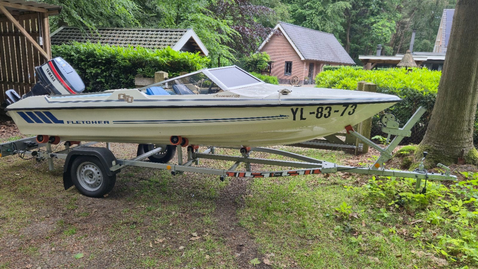 Speedboot Fletcher Arrowsport 155 met Yamaha motor, Watersport en Boten, Ophalen of Verzenden, 40 pk, Benzine, Buitenboordmotor