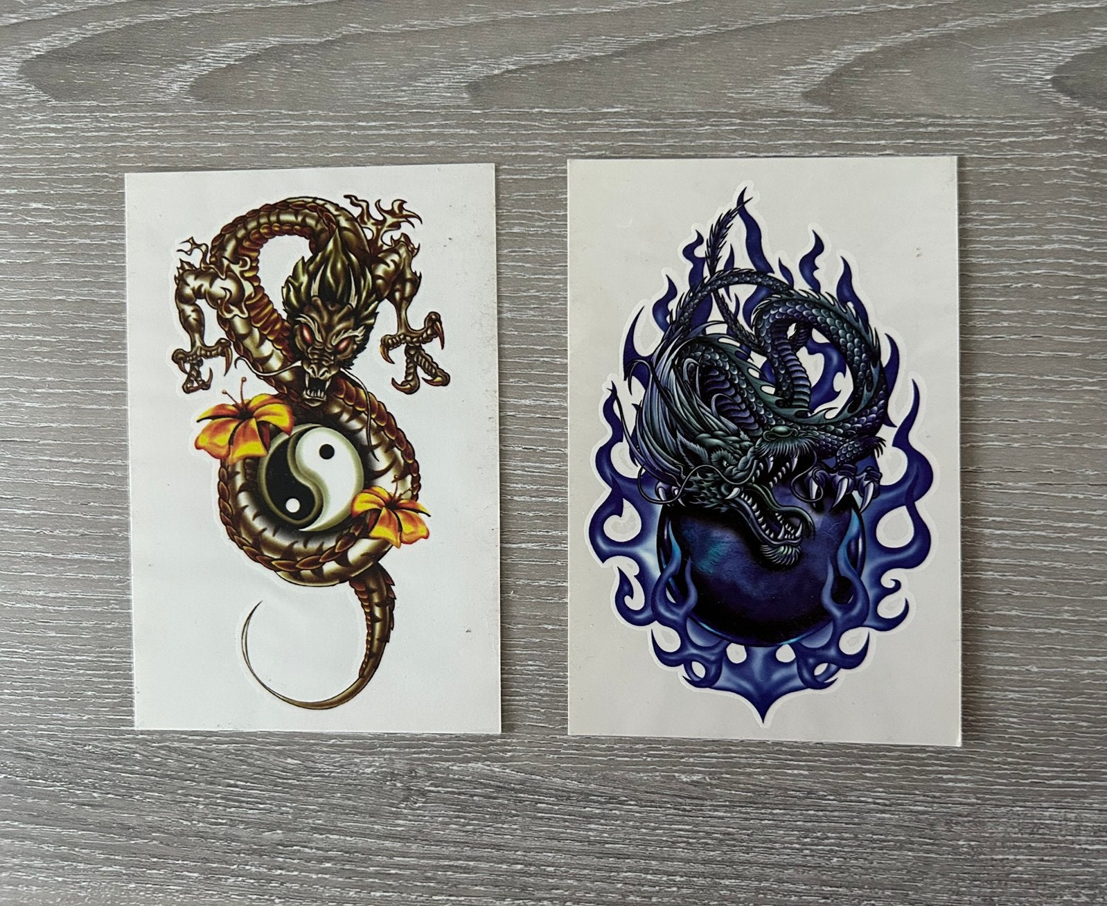 NIEUW set van tijdelijke tattoo's met draken motieven, Ophalen of Verzenden, Nieuw, Meerdere stickers