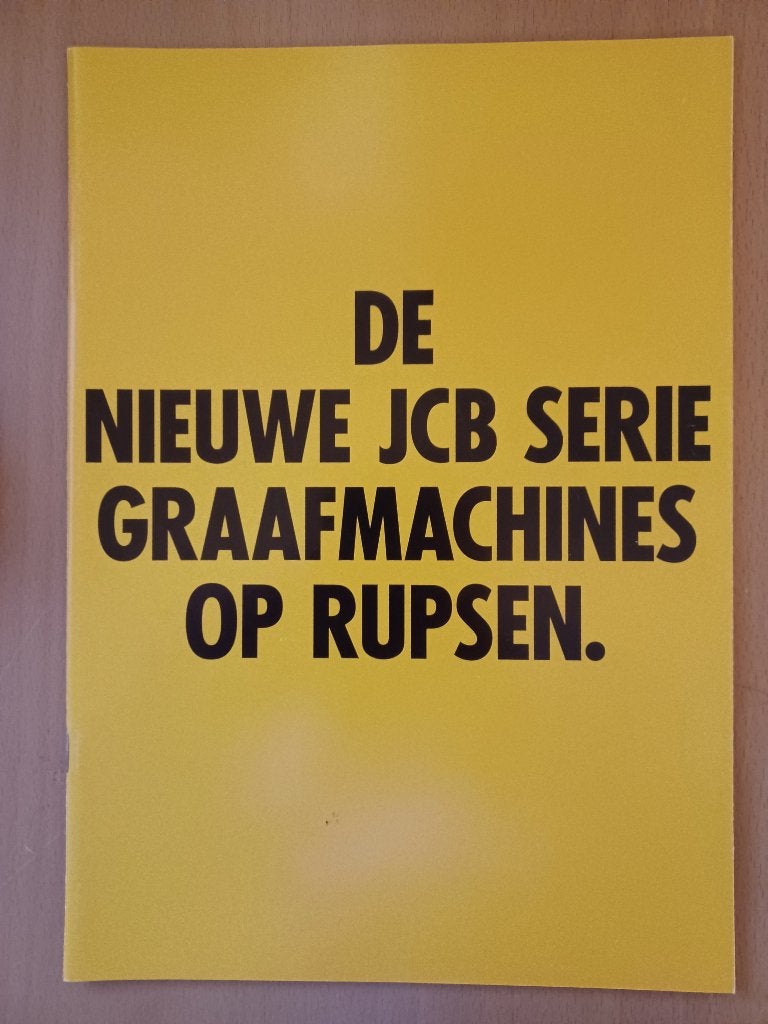 Folder de nieuwe JCB serie graafmachines op rupsen, Ophalen of Verzenden, Gelezen, Tractor en Landbouw