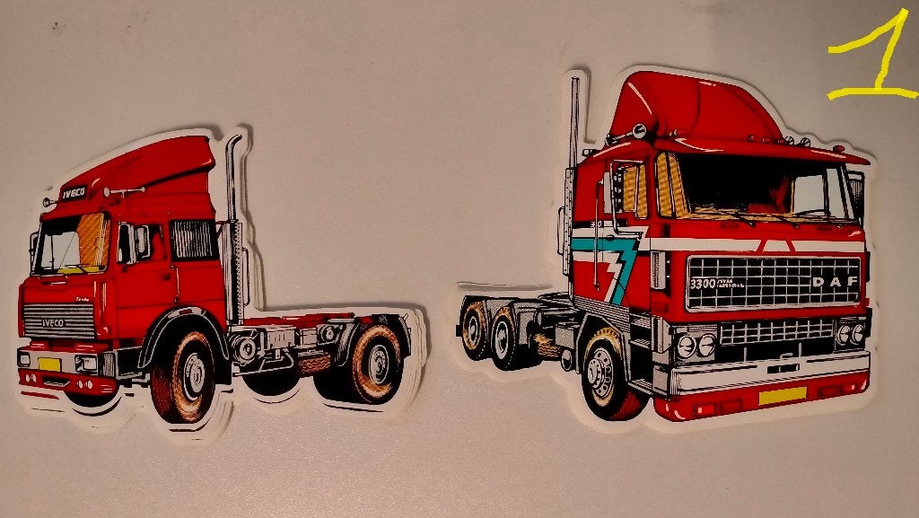 DAF 3300 Iveco Mercedes vrachtwagen vrachtauto stickers auto, Verzamelen, Stickers, Ophalen of Verzenden, Zo goed als nieuw, Overige typen