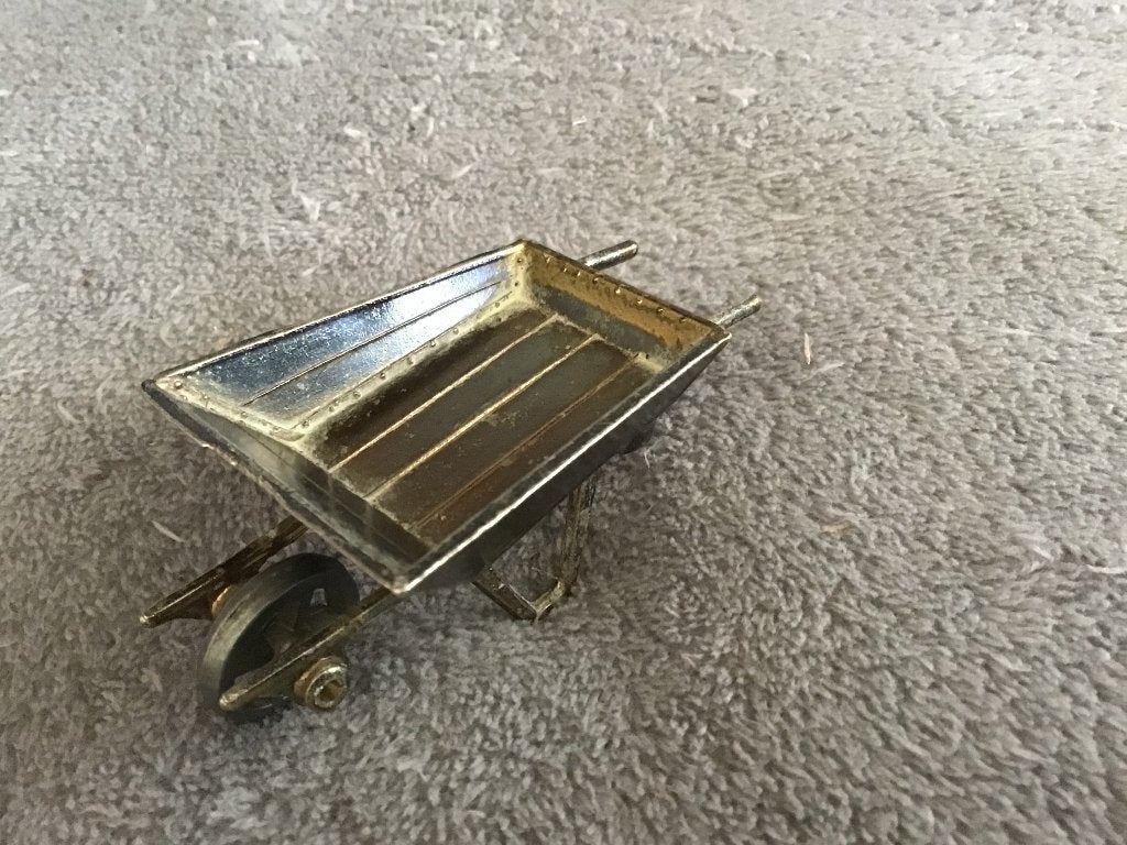 Miniatuur kruiwagen, vintage, Ophalen of Verzenden, Gebruikt