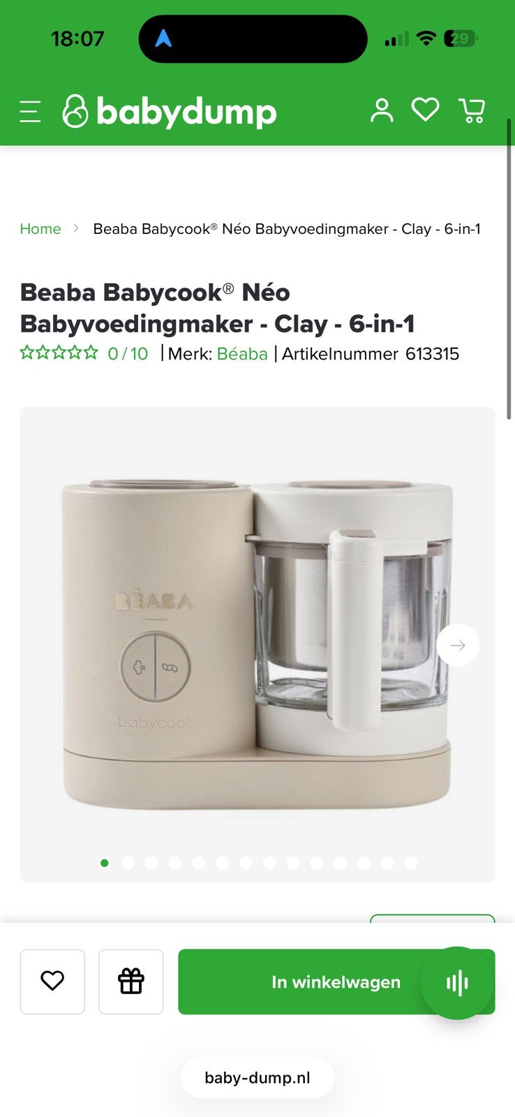 Beaba Babycook Neo Babyvoedingmaker - Clay - 6-in-1, Kinderen en Baby's, Babyvoeding en Toebehoren, Gebruikt, Overige typen, Ophalen of Verzenden