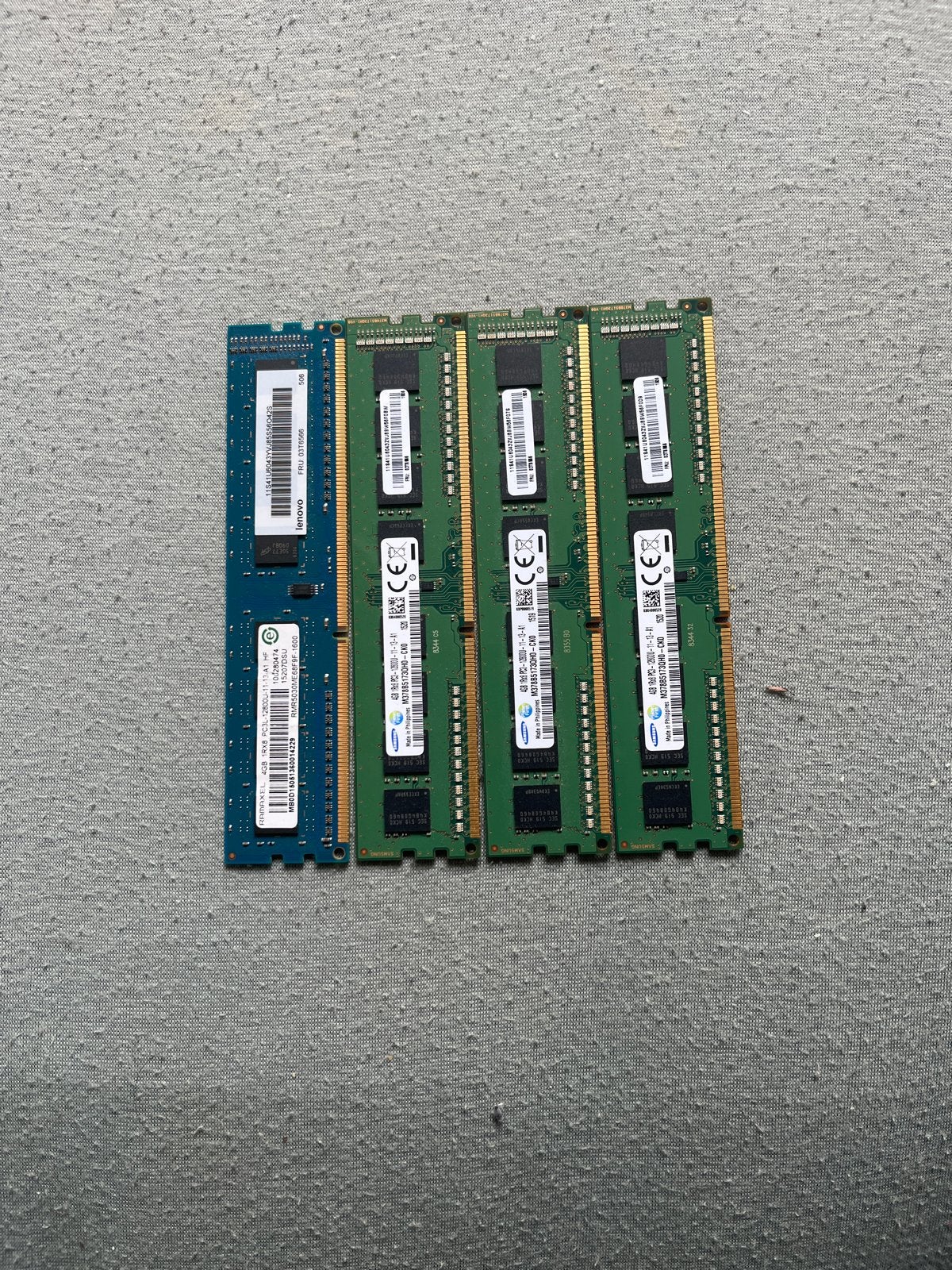 DDR3 RAM Geheugenmodules - 4x 4GB, Ophalen, Gebruikt, Server, DDR3