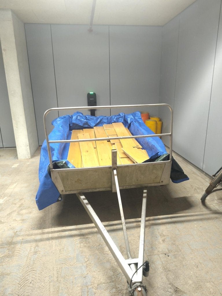 Restpartij eiken lamel rustiek vloerdelen (ca. 9-10 m2), Gebruikt, Bruin, Rustiek, 5 tot 10 m²