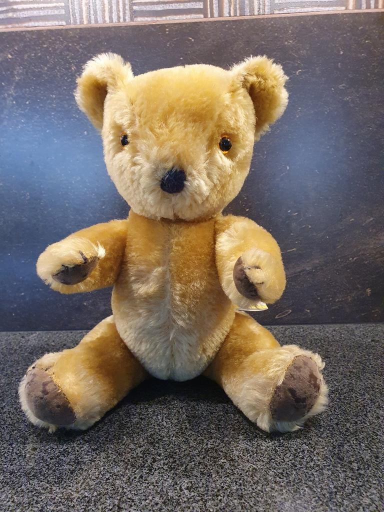 Deans Teddybeer Gouden Mohair - Jaren 90, Ophalen of Verzenden, Gebruikt, Beer
