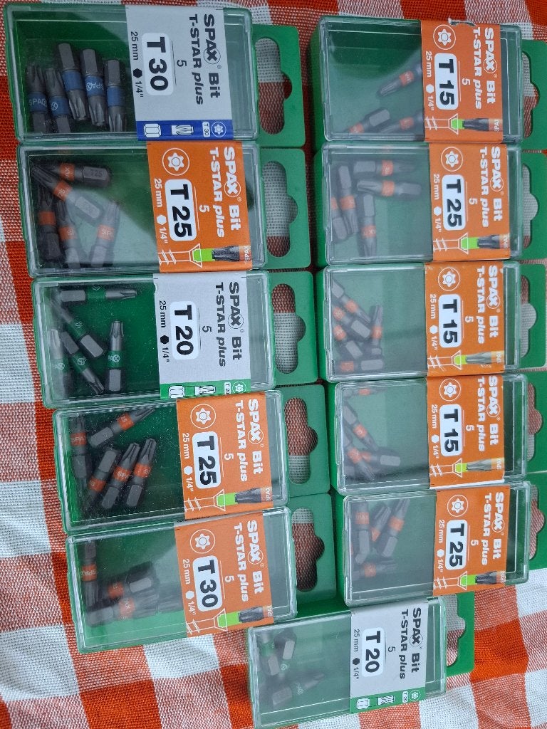 Nieuwe setjes spax torx bitjes in ongeopende verpakking, Doe-het-zelf en Verbouw, Gereedschap | Handgereedschap, Ophalen of Verzenden