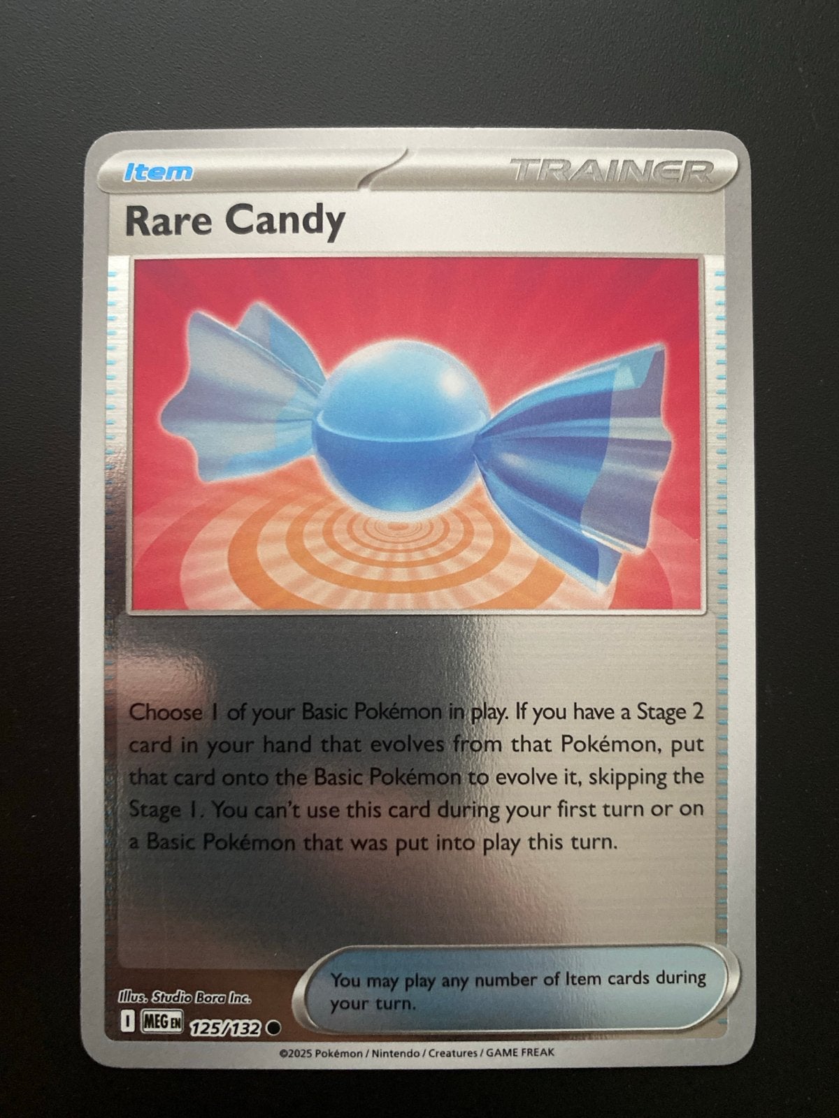 Rare Candy 125/132 Reverse Holo Mega Evolution, Hobby en Vrije tijd, Verzamelkaartspellen | Pokémon, Zo goed als nieuw, Losse kaart