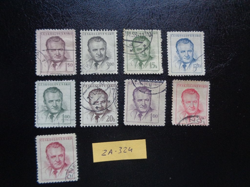 tsjechoslowakije - president gottwald 1948/1953 (za-324), Ophalen of Verzenden, Overige landen, Gestempeld