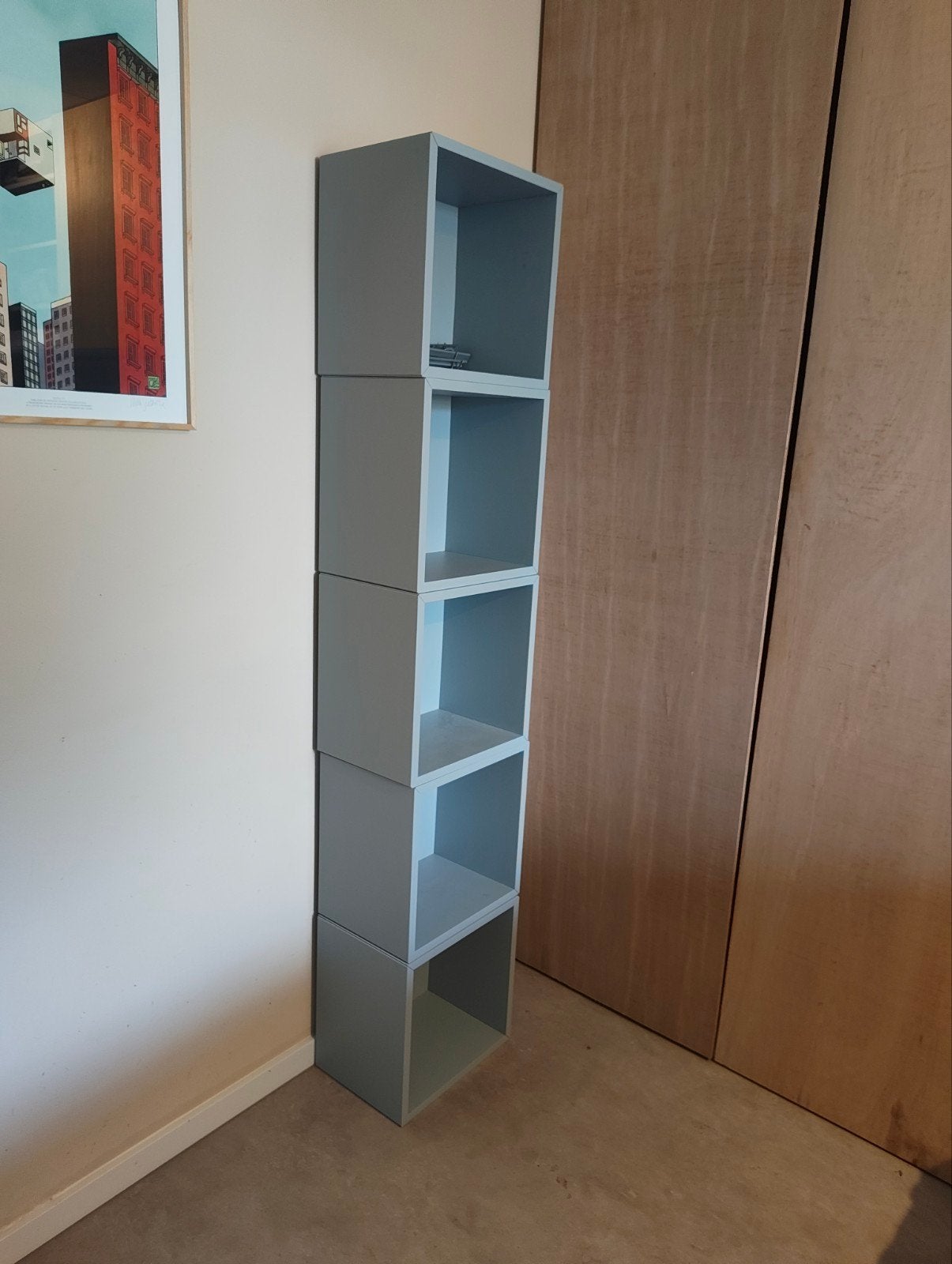 Ikea EKET kast grijsblauw 5 stuks, Ophalen, Zo goed als nieuw, Hout, Cd's