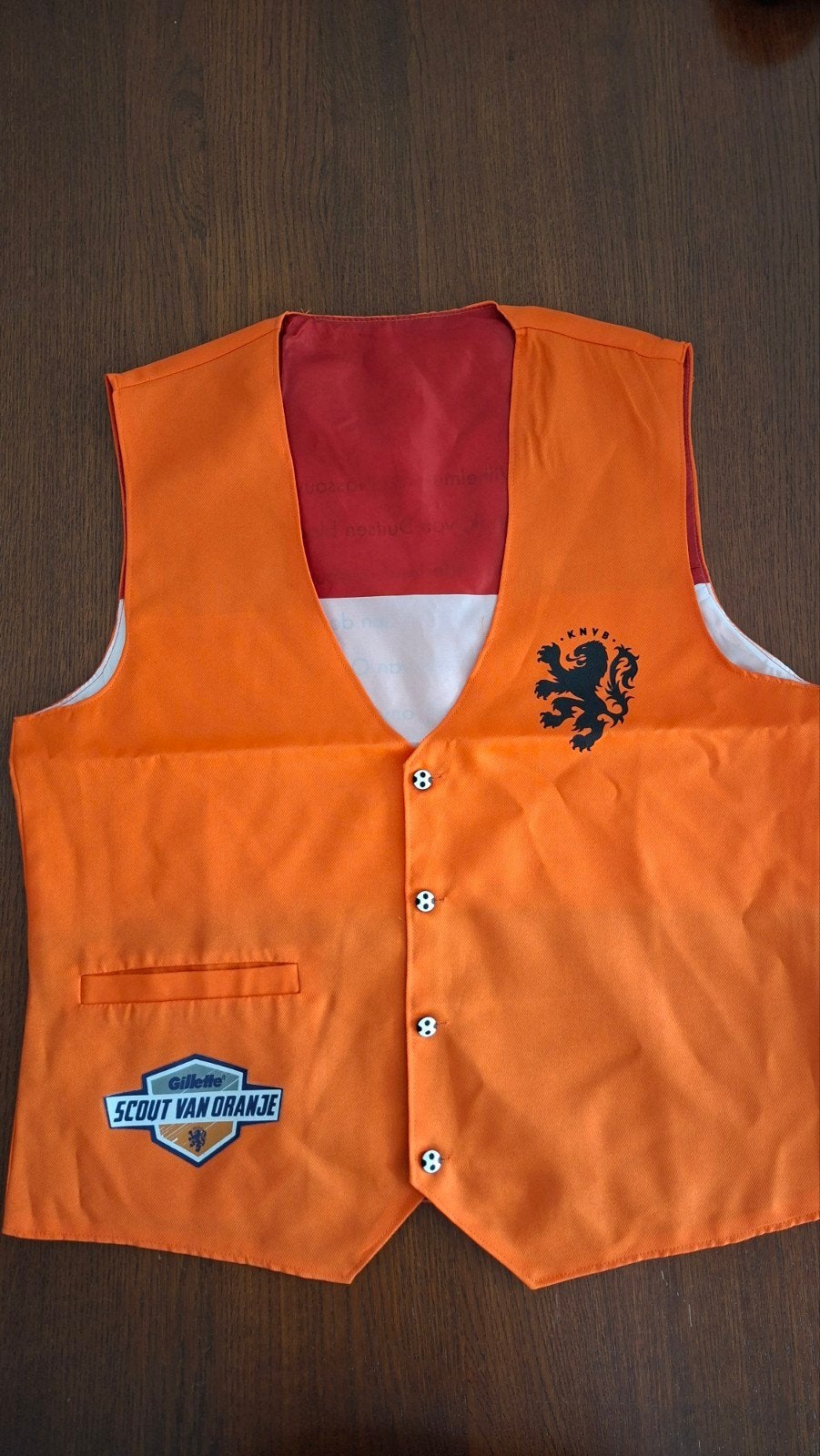 Oranje Gillette Vest - Scout van Oranje KNVB, Maat 38/40 (M), Nieuw, Kleding, Gillette