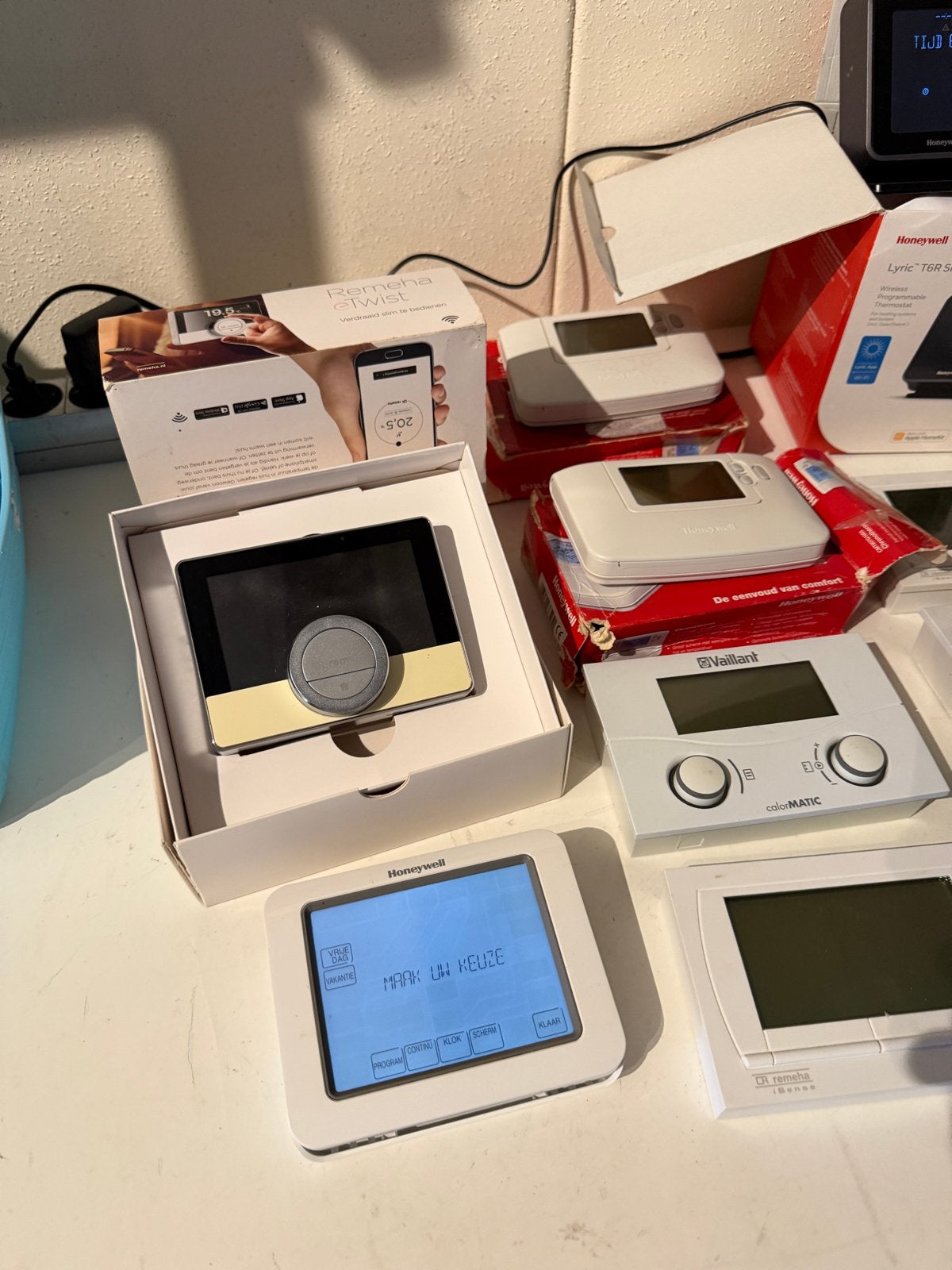 Diverse thermostaten: Honeywell, Remeha, Vaillant, Nefit, Ophalen of Verzenden, Slimme thermostaat, Gebruikt