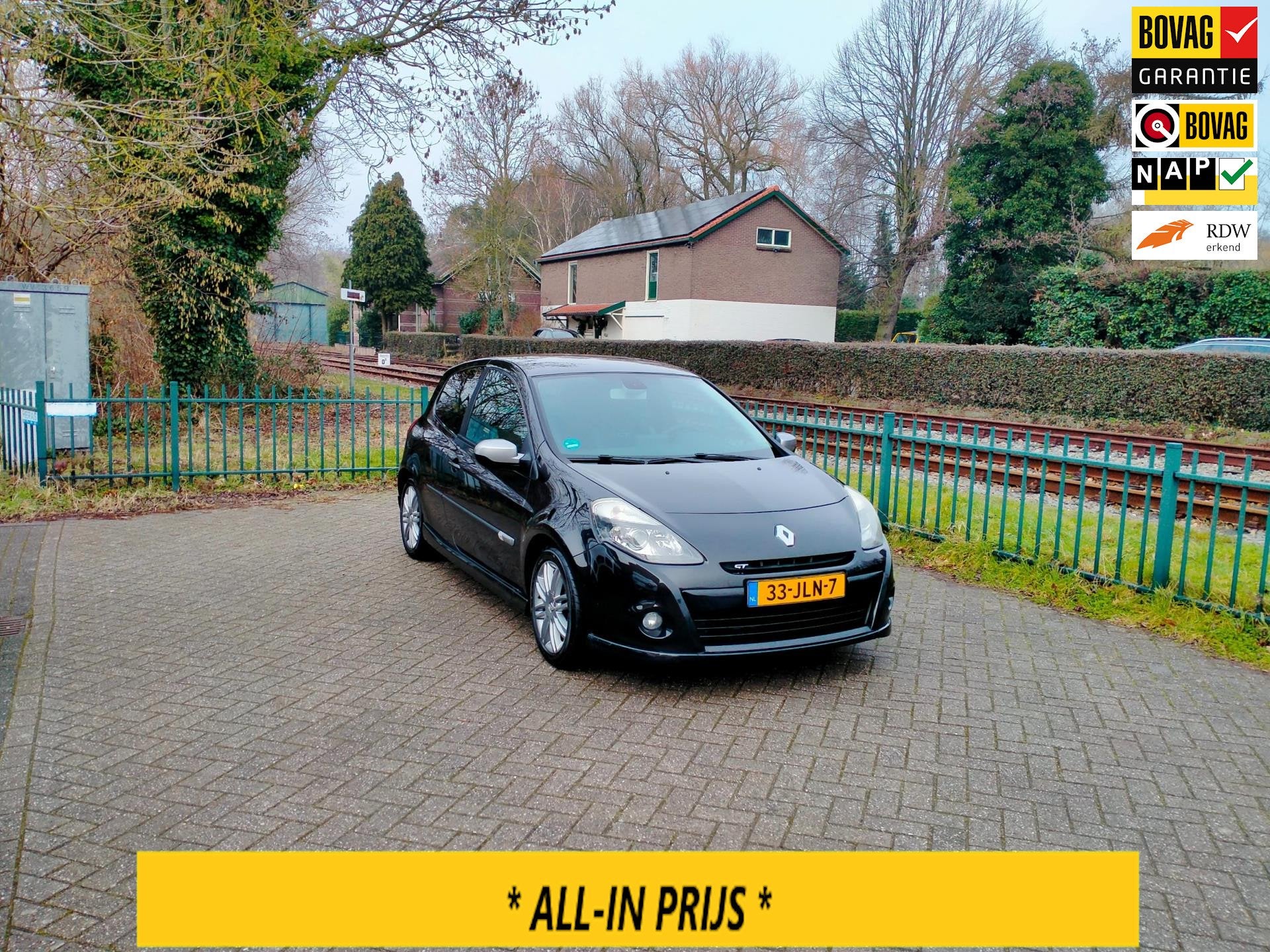 Renault Clio 1.6 GT sport airco pdc cruise navi ALLINPRIJS, Auto's, Renault, Voorwielaandrijving, 12 maanden, Gebruikt, Zwart