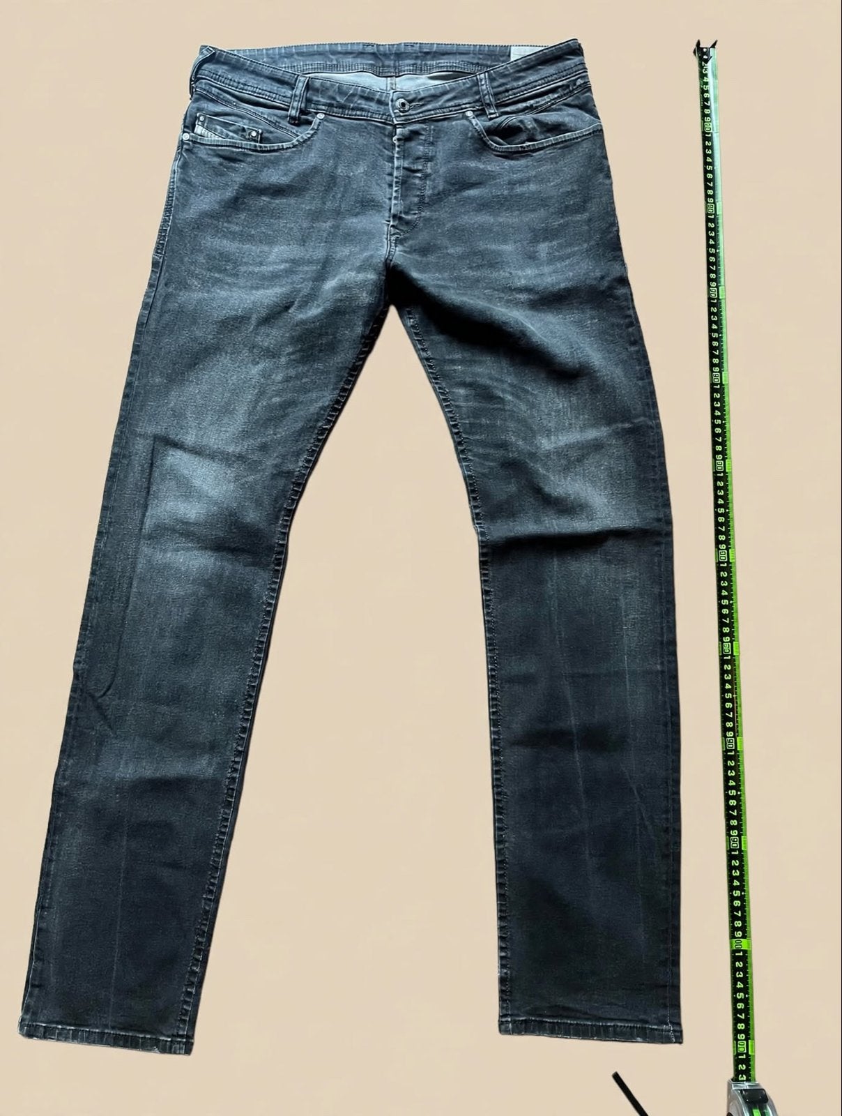 Diesel Jeans W33 L34 - Zwart Slim Tapered Jeans, Ophalen of Verzenden, Gedragen, Zwart, W33 - W34 (confectie 48/50)
