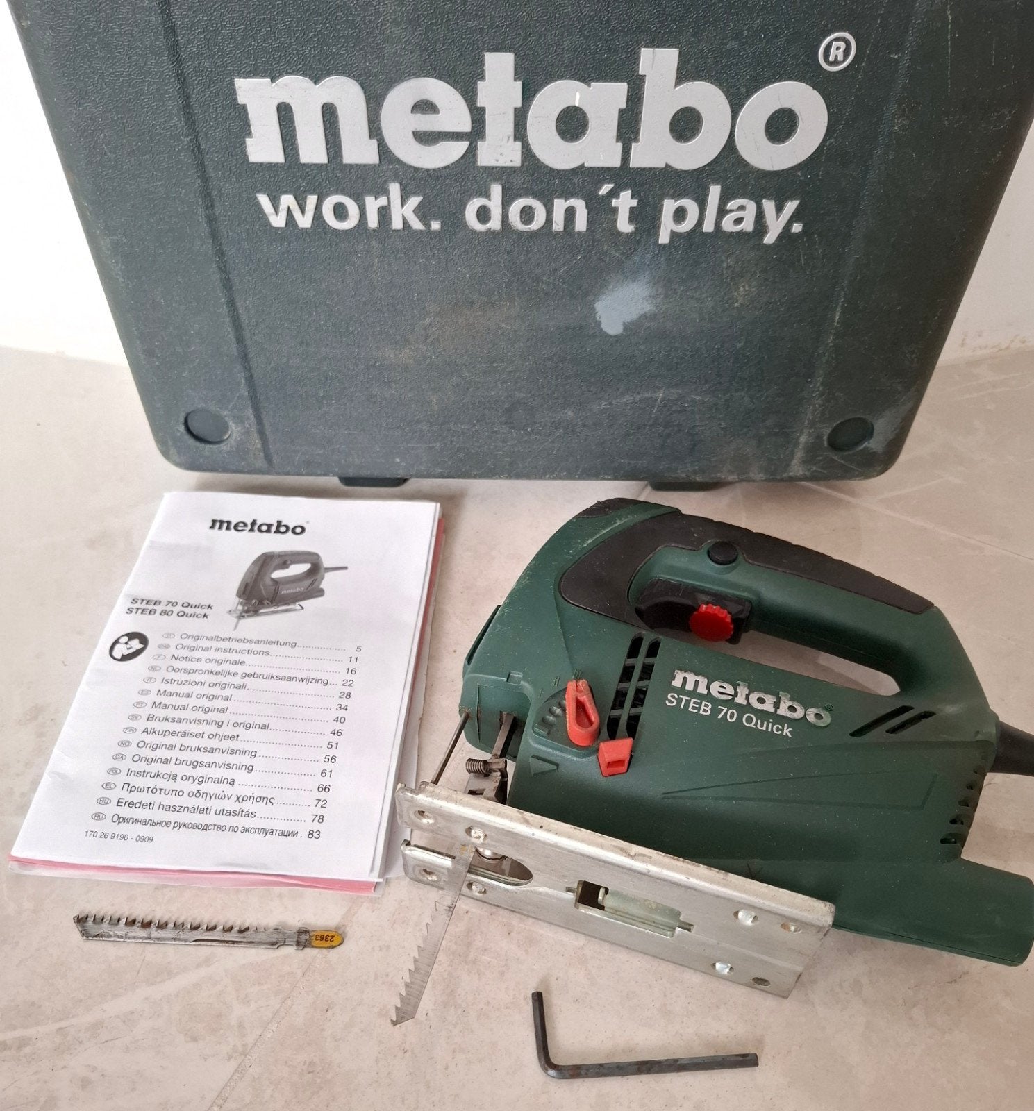 Metabo STEB 70 Quick decoupeerzaagmachine, 70mm, compleet,, Ophalen, Zo goed als nieuw, Metabo, Minder dan 600 watt