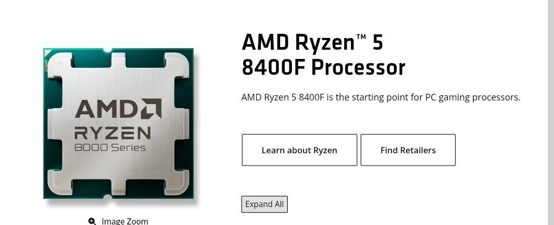 Amd Ryzen 5 8400F 6 cores 12 threads AM5, Ophalen of Verzenden, Zo goed als nieuw, 4 Ghz of meer