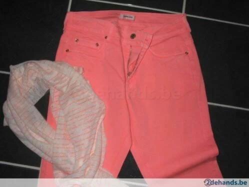 Broek nieuw Turnover met sjaal maat 38, Maat 38/40 (M), Nieuw, Oranje, Driekwart