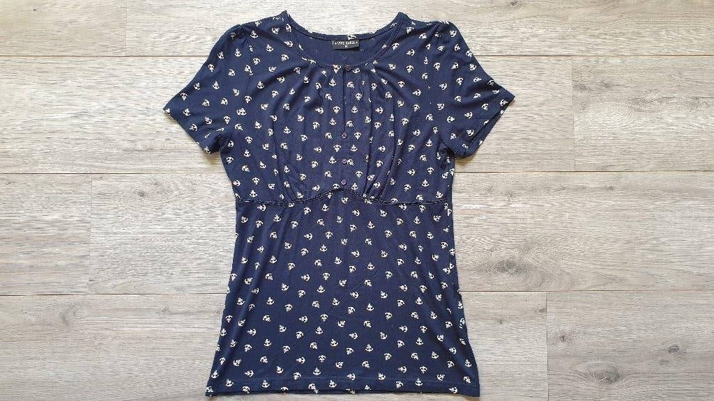NIEUW! Vive Maria topvintage topje shirt Marine ankerprint M, Maat 38/40 (M), Blauw, Nieuw, Ophalen of Verzenden