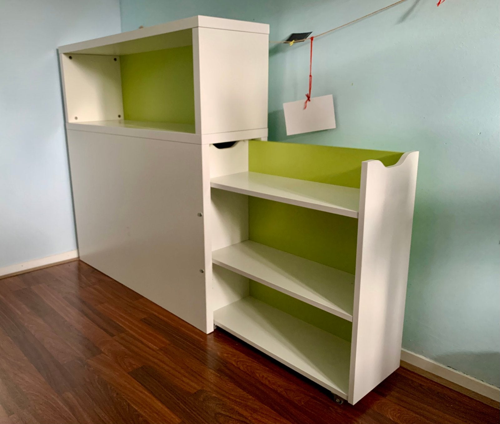 Ikea hoofdeinde met bergruimte, Ophalen, Gebruikt, 100 tot 150 cm, Minder dan 150 cm