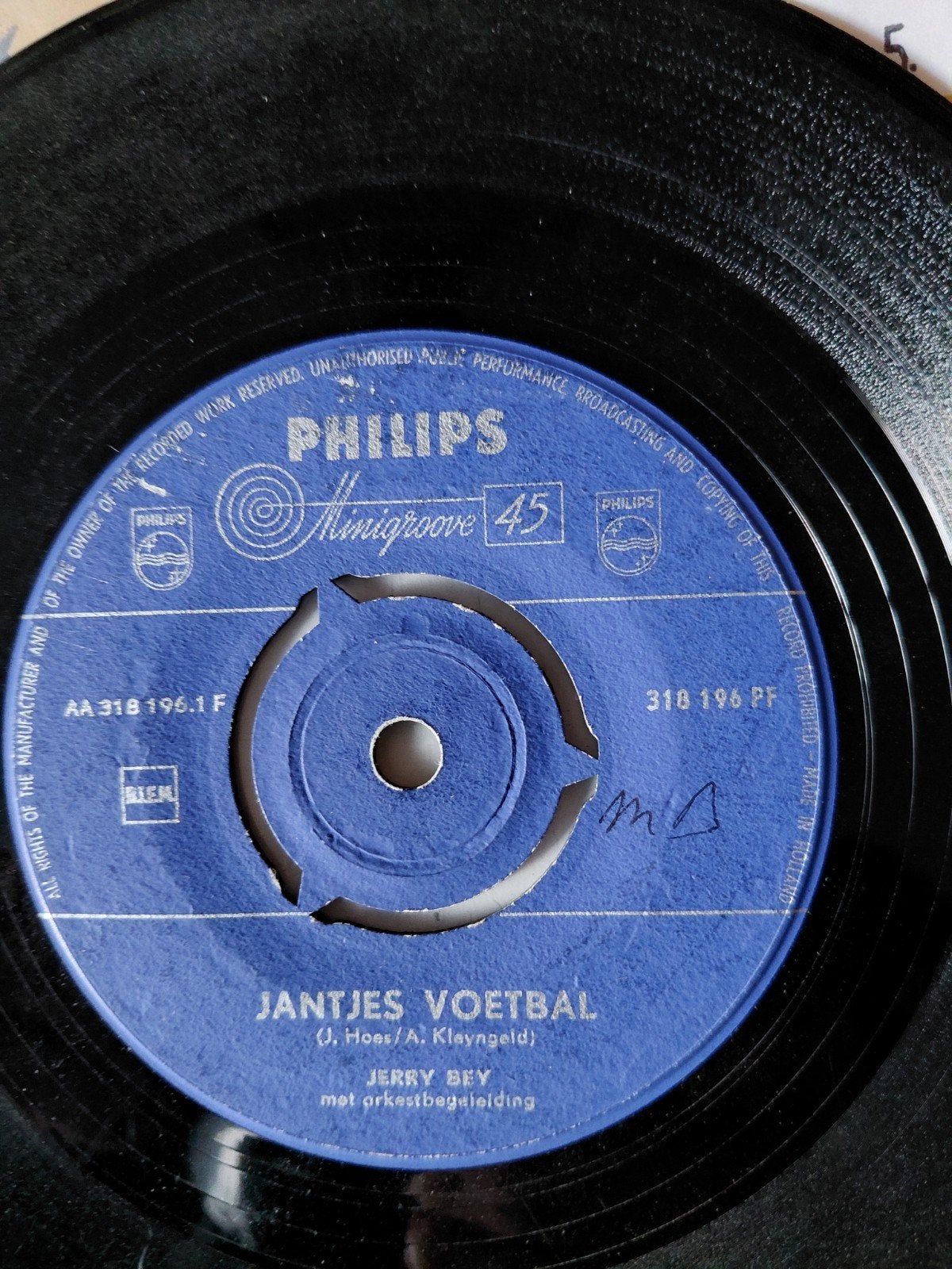 Jerry Bey - Jantjes Voetbal / In De Kleine Kazerne (Vinyl), Cd's en Dvd's, Gebruikt, 7 inch, Ophalen of Verzenden, EP
