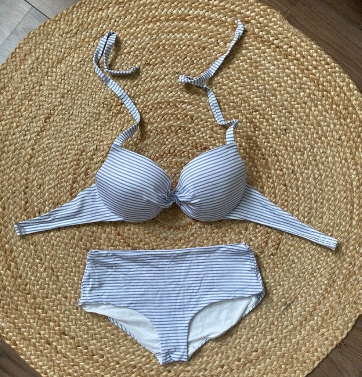Bikini H&M maat M/L, Ophalen of Verzenden, Zo goed als nieuw, Blauw, Bikini