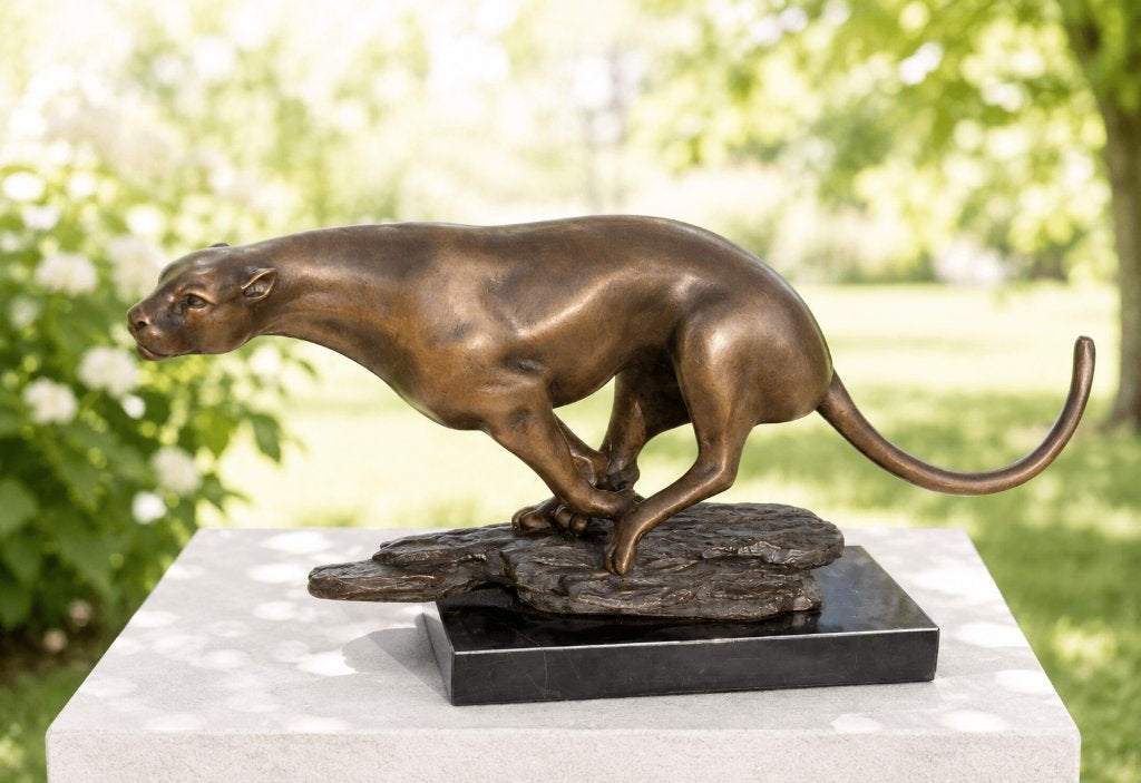 JACHTLUIPAARD / BRONZEN BEELD / cheetah / JAGUAR