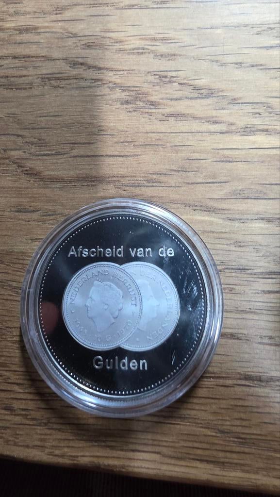 Afscheid van de Gulden -  Herdenkingsmunt, Ophalen of Verzenden, Koningin Juliana, 1 gulden, Losse munt