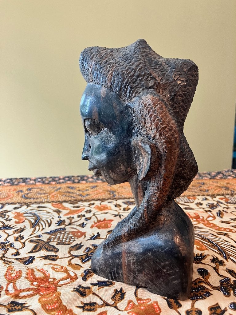 Buste Afrikaans, Antiek en Kunst, Minder dan 20 cm, Buste, Ophalen of Verzenden, Handgemaakt
