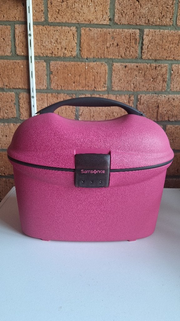 Samsonite beautycase, Ophalen of Verzenden, Zo goed als nieuw, Roze, Met slot
