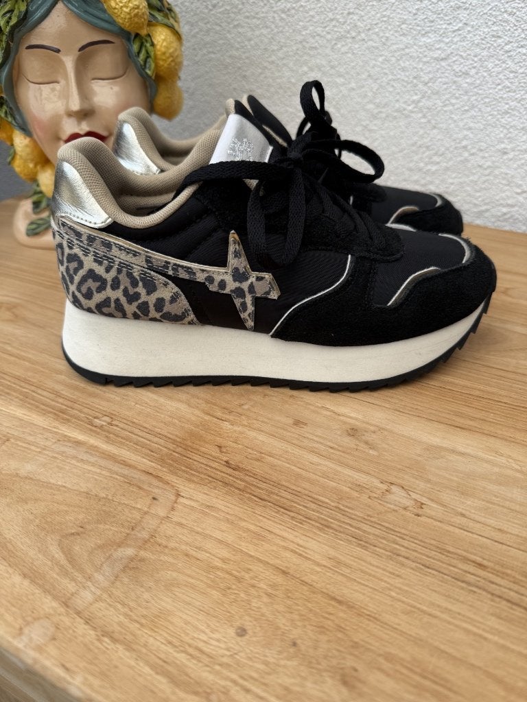 w6yz sneakers panter, W6YZ, Verzenden, Zwart, Nieuw